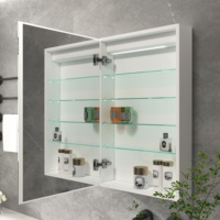Armoire à pharmacie LED étanche et antirouille, certification 3C/CE/UKCA/ETL, miroir de salle de bain avec éclairage LED et rangement