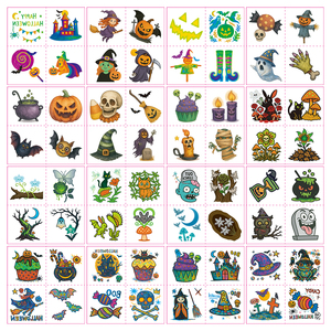 รอยสักชั่วคราวสำหรับเด็ก <span class=keywords><strong>ลาย</strong></span>ฟักทองและผี น่ารัก ปลอดภัยต่อผิว เป็นมิตรกับสิ่งแวดล้อม ขายส่ง - Product Image 2