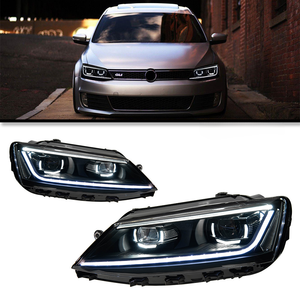 Fari anteriori a LED per VW Jetta Sagitar 2012-2018, proiettore con lente, 6000K, design Magotan B8, nuovi, coppia - Product Image 1