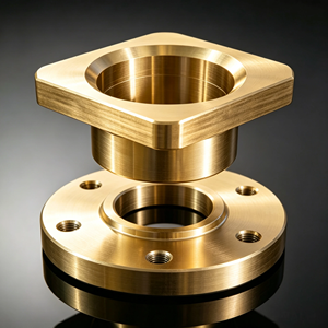Boîtier à bride carrée CNC sur mesure, manchon à pas en acier inoxydable usiné de haute précision, connecteur mécanique à bride personnalisé OEM - Product Image 3