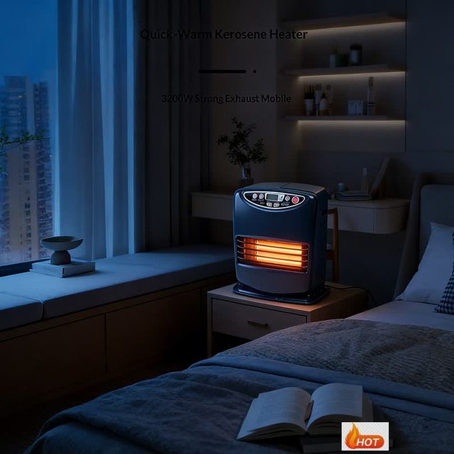 Efficient Radiant Heating Stable Heating Performance Mobile Space Heater Oil Heater With Wheels Kerosene Infrared Heater