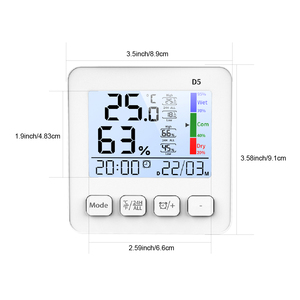 Termómetro Higrómetro Digital para Interiores D5, con Calibración, Registros de Máxima y Mínima, Comodidad, Retroiluminación, Fecha y Reloj - Product Image 2