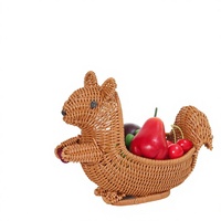 Panier de rangement multifonctionnel moderne en plastique, fait main, écologique, en forme d'animal, pour collations, fruits, pique-nique, cadeaux, bureau et maison - Vente en gros