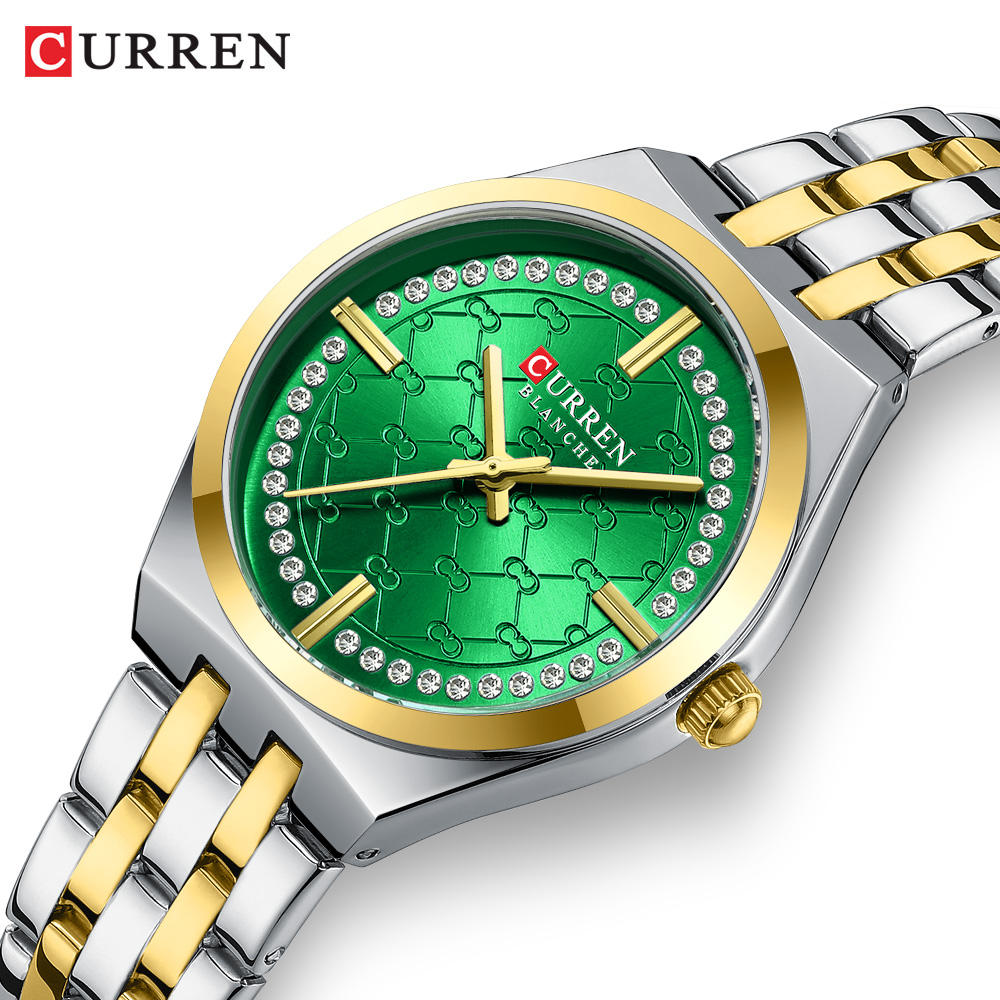 3 green dial gold strap