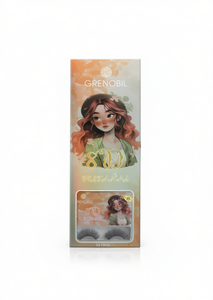 Ciglia Finte Grenobil 8D, Striscia Completa, Spesse e Voluminose, Curvatura D, in Fibra Sintetica, con Fascia Trasparente - Product Image 1