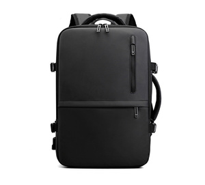 Nouveau sac à dos personnalisé en nylon étanche USB multifonction noir pouvant être étendu à des sacs à dos pour ordinateur portable de grande capacité - Product Image 1
