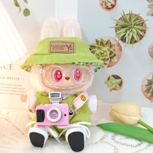 First Second Generation Macaron Vinyl Blind Box Pendant 17cm <strong>Plastic</strong> Cartoon Toy <strong>Doll</strong> with Accessories Clothes Overalls Shoes - Product Image 5