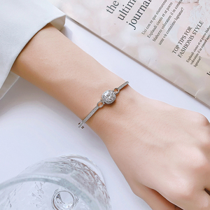 Hot Sterling Fine Jewelry 925 Silver <strong>Infinity</strong> <strong>Bracelet</strong> with 1ct Moissanite Diamond <strong>Bracelet</strong> Light Luxury Gift for Men Women Gift - Product Image 4