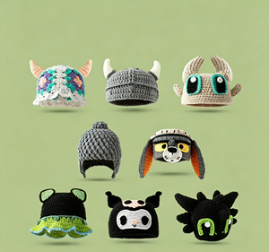 <span class=keywords><strong>Gorro</strong></span> Coreano Tejido a Mano, Unisex, Cálido y Original, con Contraste de Color, para Otoño e Invierno, Diario, con Circunferencia de Cabeza de 48-50 cm - Product Image 4