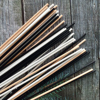 Bâtonnets de Diffuseur en Fibre et Rotin Noir de 2 mm, 3 mm, 4 mm, 5 mm – Accessoires en Bois pour Diffuseur de Parfum