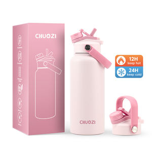 Botella de Agua Deportiva sin BPA con Logotipo Personalizado, Vaso Térmico de Viaje de Doble Pared, Termo de Acero Inoxidable al Vacío para Beber Agua - Product Image 1