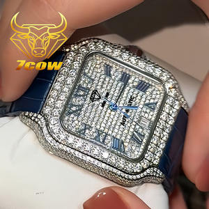 Relojes Mecánicos Personalizados de Alta Calidad para Hombre con Esfera Azul Romana de Moissanita VVS, <span class=keywords><strong>Reloj</strong></span> con Caja y Certificado GRA que Pasa la Prueba del Diamante - Product Image 3