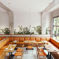 Banquettes de salle à manger industrielles contemporaines en cuir PU robuste, canapé de restaurant, ensemble de mobilier professionnel pour aire de restauration et hôtel