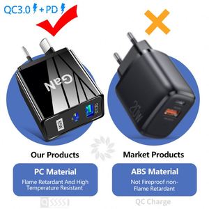 Chargeur rapide GaN 65W, compatible avec les normes australiennes QC3.0 et PD, tête de charge USB-C à charge rapide pour téléphones mobiles - Product Image 5