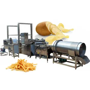 Línea de producción profesional de patatas fritas, máquina de patatas fritas de pequeña capacidad, precio