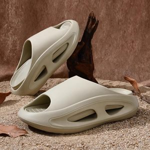 Sandales d'été pour hommes à bout ouvert, claquettes d'extérieur en EVA à semelle épaisse, antidérapantes, style sport, haut de gamme, personnalisables avec logo - Product Image 2