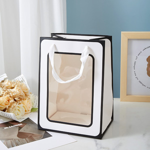 Bolsas de Regalo Transparentes con Ventana, Bolsas de Exhibición Blancas, Bolsas de Mano, Bolsas para Regalos - Product Image 4