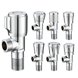 Vente en gros des fabricants Valve d'angle en laiton à poignée en acier inoxydable 304 <span class=keywords><strong>de</strong></span> 1 2 4 tours pour évier <span class=keywords><strong>de</strong></span> cuisine et machine à laver - Product Image 1