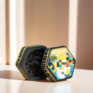 CN New Style Zinc Alloy Manual Modern High Quality Custom Eco-Friendly Tobacco Hemp Grinder - Product Image 3