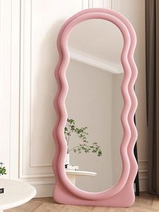 Fabricant personnalisé grand miroir mural irrégulier sur toute la longueur avec cadre en tissu miroir mural ondulé Espejo salle à manger cuisine - Product Image 5
