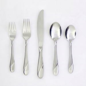 Juego de Cubiertos Minimalistas de Acero Inoxidable, Acabado Espejo, Resistentes al Óxido, Cubertería para Mesa de Boda, Tenedor, Cuchillo, Cuchara - Product Image 1