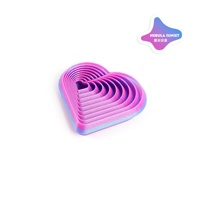 Jouet anti-stress en forme de cœur imprimé en 3D, dégradé de couleurs, en PLA durable, gadget flexible pour soulager l'anxiété, puzzle unique