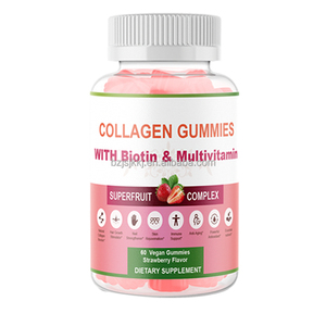OEM ODM Gummies Vitamina COLÁGENO Biotina Multivitamina Gummies Cabello Uña Crecimiento DE LA <span class=keywords><strong>PIEL</strong></span> Gummy Candy Suplemento dietético para mujeres - Product Image 1