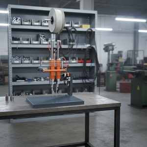 Máquina de Atado Neumática Industrial de Alta Velocidad Semiautomática para Cartones, Madera y Juguetes, con Grapas Elásticas - Product Image 1