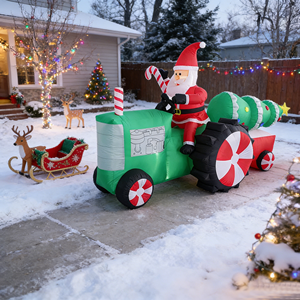 Père Noël gonflable dans un camion pour la décoration des fêtes de Noël - Product Image 4