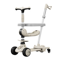 TG-Wholesale Trottinette Pliante pour Enfants 2-8 Ans, Vélo d'Équilibre 3-en-1 avec Roues d'Apprentissage et Poussette Jouet