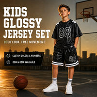 Conjunto Deportivo para Niños, Jersey y Pantalones Cortos de Secado Rápido, Ropa Deportiva para Niños, Personalizable con Marca Privada OEM