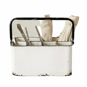 Nouveau porte-couverts en métal à revêtement blanc ou Caddy à des prix effectifs Caddy en métal d'excellente qualité en vente de gros - Product Image 1