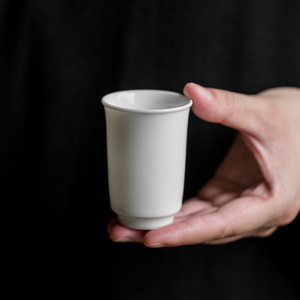 Taza de té de porcelana blanca hecha a mano en Dehua, color sólido, cerámica pura para té Gongfu, uso personal. - Product Image 5