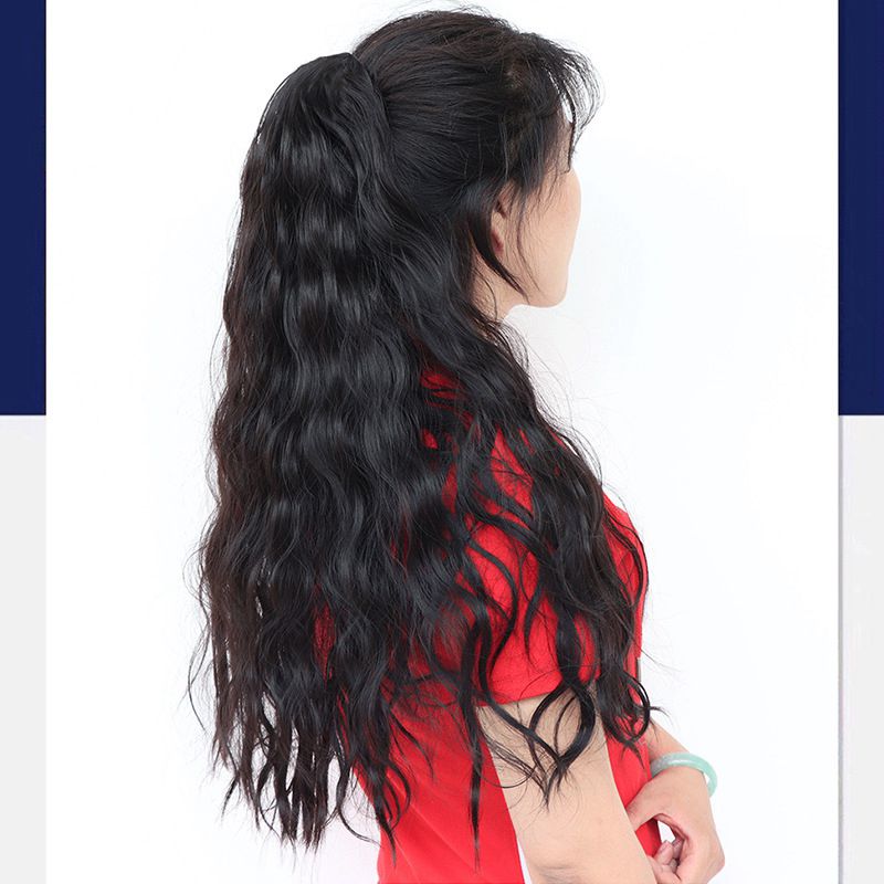 Хорошее качество, человеческие ощущения, натуральные пушистые кудрявые синтетические волосы для наращивания конского хвоста