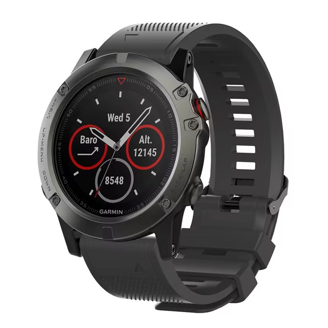26 22MM Silicone Watch Band For Garmin Fenix 5 5X Plus 6X 6 Pro 7X 7 E 8 Quick Fit Wristband Forerunner 970 965 Straps Bracelet