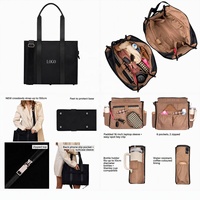 Sac fourre-tout décontracté et structuré en nylon pour femme, grand format, idéal pour le travail, l'ordinateur portable, ou comme sac bandoulière pour enseignant