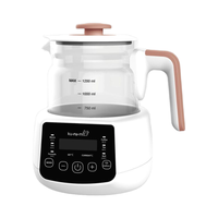 Vente chaude 1.2L électrique bébé formule bouilloire plus chaud grande capacité verre cruche bébé chauffe-eau Top vente bébé chauffe-biberon
