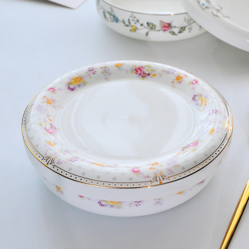 Couverture de porcelaine de plaque de nid de 7 pouces de profondeur [fleurs de printemps]?