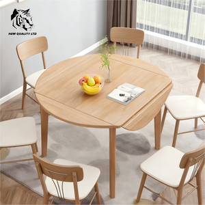 Fábrica de China ofrece muebles de comedor de diseño nuevo, mesa de comedor plegable de madera, precio con descuento, personalizable, en stock, dropshipping. - Product Image 2