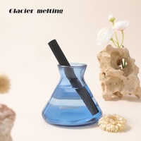 Diffuseur de parfum d'intérieur 100 ml, écologique, sans alcool, sans parabène, nouveau design, flacon conique, bâtonnets noirs, bouteille en bois et verre