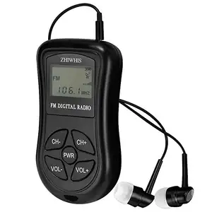 Produtos de Venda Quente 64-108Mhz Fm Digital Com Recepção Mini Rádio Com Fone De Ouvido Bateria Longa Vida Rádio Fm Portátil