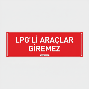 ป้ายอลูมิเนียมสำหรับติดตั้งภายนอก 'ห้ามใช้ยานพาหนะที่ใช้แก๊ส LPG' - Product Image 2