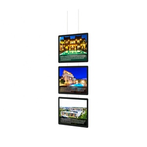Agent immobilier acrylique LED fenêtre affichage signe panneau d'affichage suspendus publicité boîtes lumineuses - Product Image 1