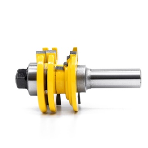 Stile Rail <span class=keywords><strong>Router</strong></span> Bits Stacked <span class=keywords><strong>Bit</strong></span> Montaje doble reversible Puerta de gabinete de carpintería clásica 2 flauta-Vástago de <span class=keywords><strong>1</strong></span>/2" - Product Image 6