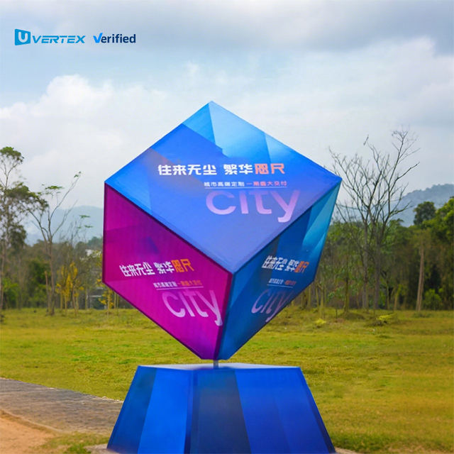 Vertex New Design P2 P3 Creative Waterproof Rotating Rubik's Cube LED Display Screen with Multiple Dimensions