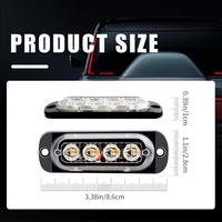 LKT 4 LED Blitz-Stroboskop Notfall-Warnleuchte für Auto LKW SUV Motorrad 12-24V 18W 12-Monatige Garantie