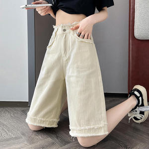 Shorts de Mezclilla Estilo Retro Americano para Mujer, <span class=keywords><strong>Pantalones</strong></span> Cortos con Botones, Cintura Media, Casuales, Transpirables, de Secado Rápido, Finos para Verano - Product Image 3