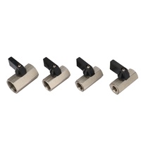 Robinet à bille miniature en laiton avec filetage NPT 1/8" 1/4" 3/8" 1/2", filetage femelle, pour compresseur d'air, eau, gaz, huile, robinet d'arrêt