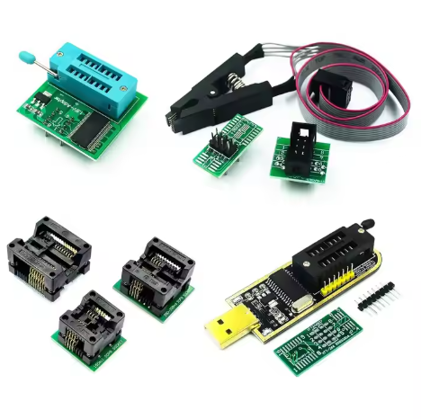 EEPROM Flash BIOS USB Programmer CH341 A+SOIC8 Clip+1.8V SPI Flash Memory SOP8 DIP8 Adapter+SOIC8 Adapter SOP8 to DIP8 Burner Ki