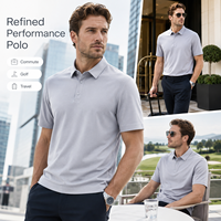 Camiseta Polo Informal de Negocios Ligera para Hombre JNEI, 150 g, Secado Rápido, Protección UV, Protección Contra el Calor, para Viajes Urbanos